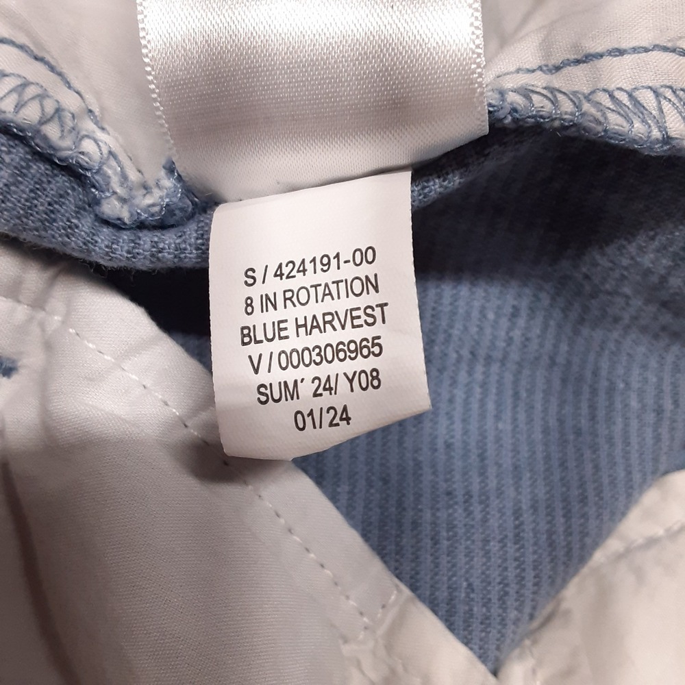Old Navy Mens 8" Linen Blend Shorts 34 Slim Fit Blue Harvest Chino - Picture 5 of 9